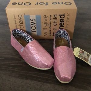 Pink Glitter Toms